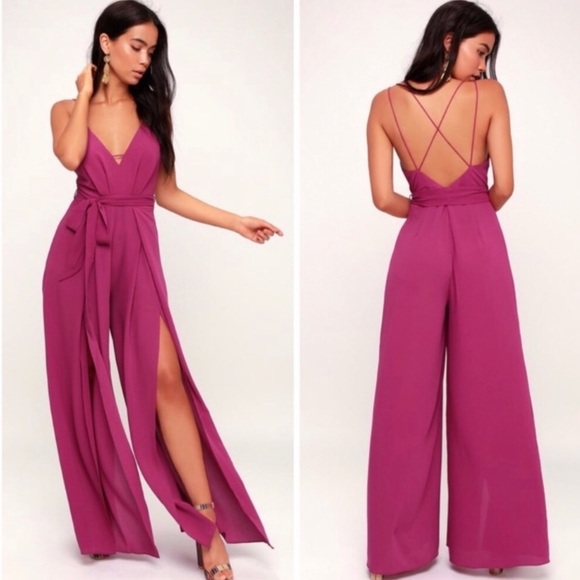Lulus Pants - Lulu’s Magenta Strappy Super Sexy Playsuit NWT